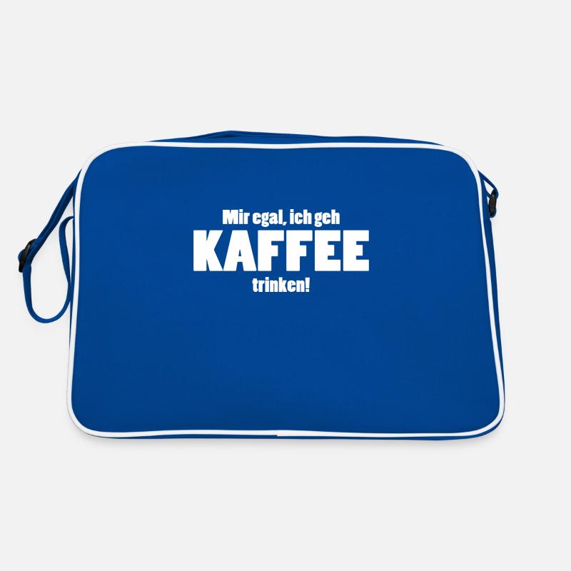 mir egal ich geh Kaffee trinken! Retro Tasche