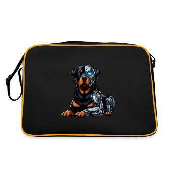 Rottweiler Cyborg Robot Espace - Sac Retro - noir/or - Dos