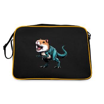 Hybride de hamster T-Rex : créature mythique fantastique - Sac Retro - noir/or - Dos
