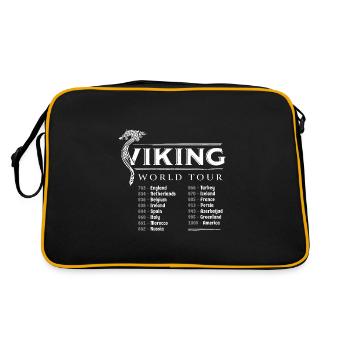 Viking World Tour - Retro Tasche - Schwarz/Gold - Hinten