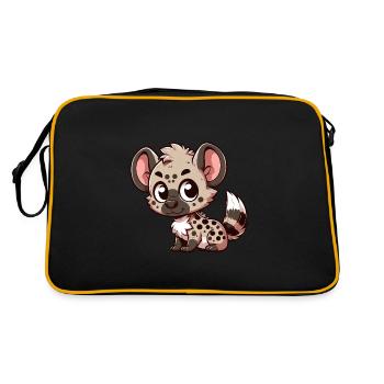 Conception de bande dessinée de bande dessinée de hyène mignonne - Sac Retro - noir/or - Dos