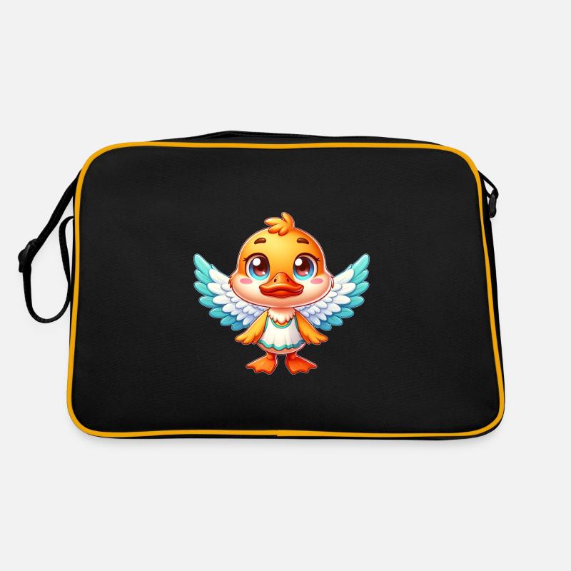 Mignon canard Ange avec des ailes Bande dessinée Sac Retro