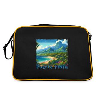 Puerto Plata: Strandurlaub mit Bergkulisse & - Retro Tasche - Schwarz/Gold - Hinten