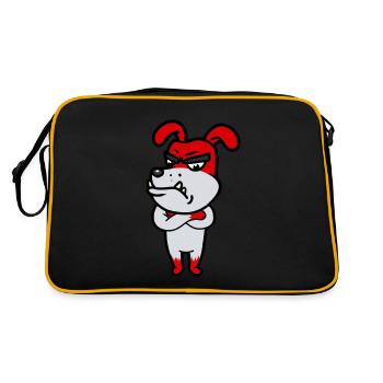 Emotion Anger Anger Fighting Dog Feelings Dogs Feelings - Retro Bag - black/gold - Back