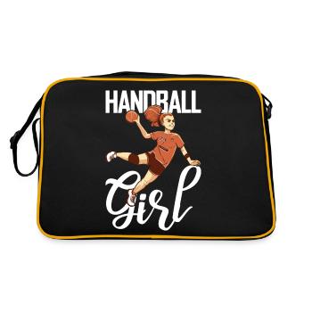 Handball Player Handball Ball Outfit Handball Player - Retro Bag - black/gold - Back