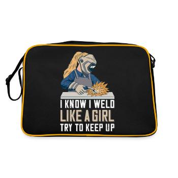 Welder Mama for welders and - Retro Bag - black/gold - Back