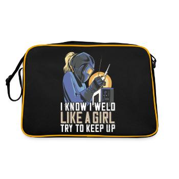 Welder Mama for welders and - Retro Bag - black/gold - Back