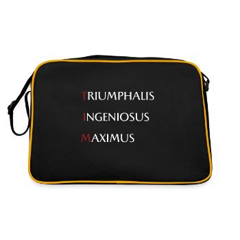 Tim - Retro Tasche - Schwarz/Gold - Hinten