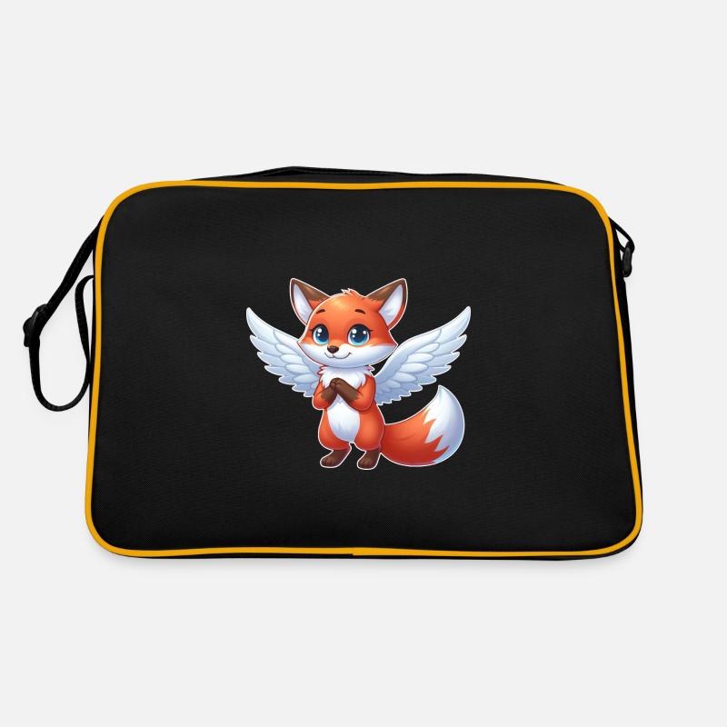 Süßer Fuchs Engel Comic Flügel Retro Tasche