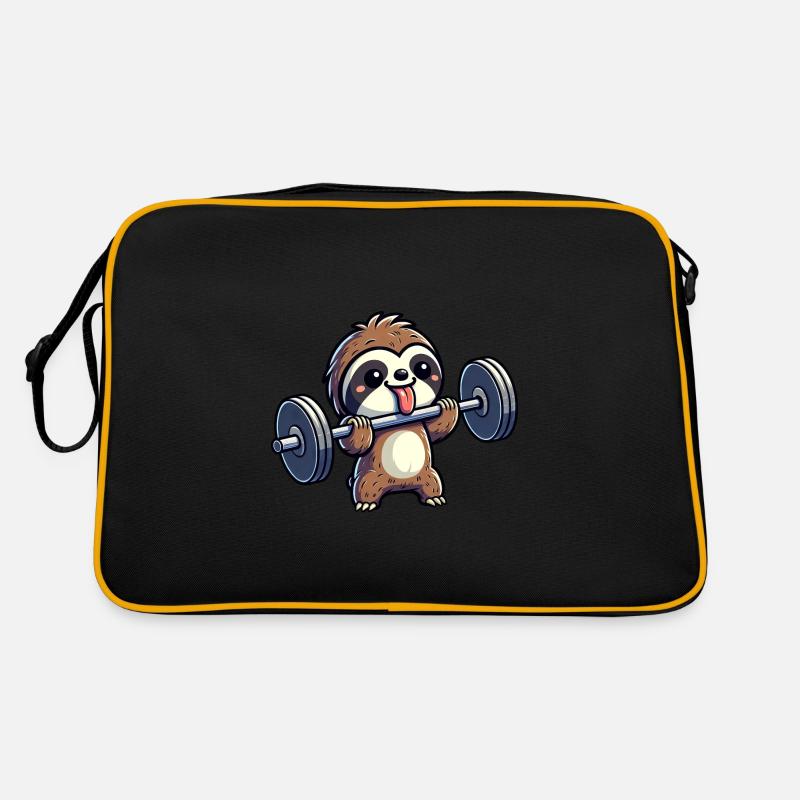 Sloth Strength Training: Dumbbells & Bench Press Retro Bag