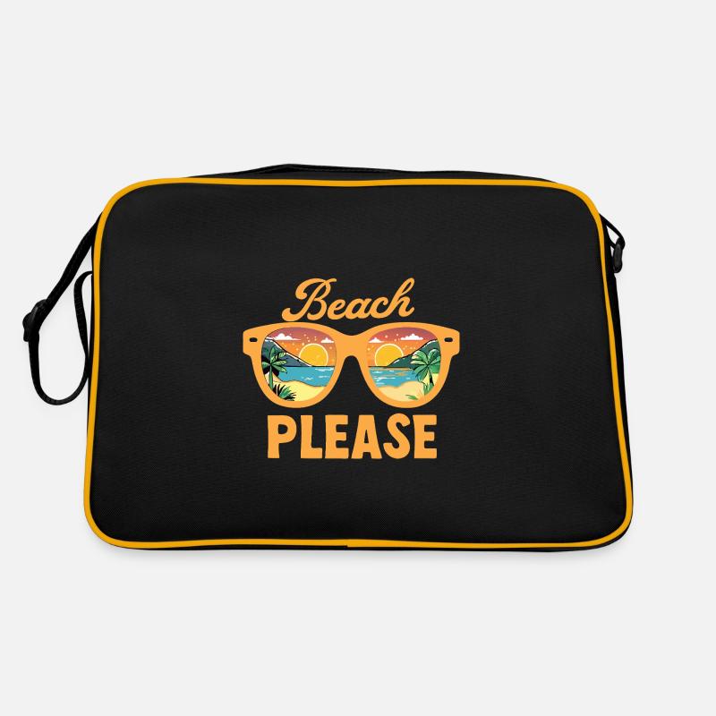 Plage S’il vous plaît Lunettes de soleil avec Mer Plage Heure d’été Sac Retro