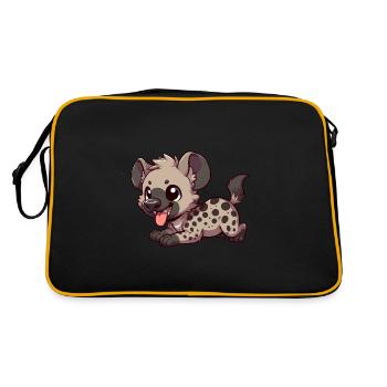 Conception de bande dessinée de bande dessinée de hyène mignonne - Sac Retro - noir/or - Dos
