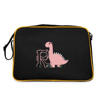 Letter R - Retro Bag - black/gold - Back
