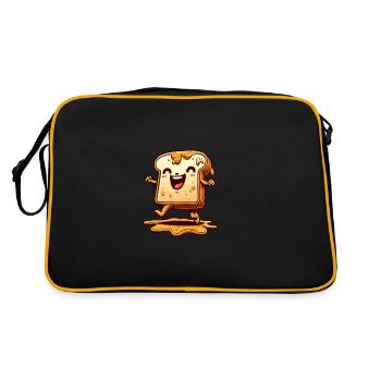Toast with jam peanut butter - Retro Bag - black/gold - Back