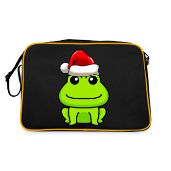 Frog Comic Christmas - Retro Bag - black/gold - Back
