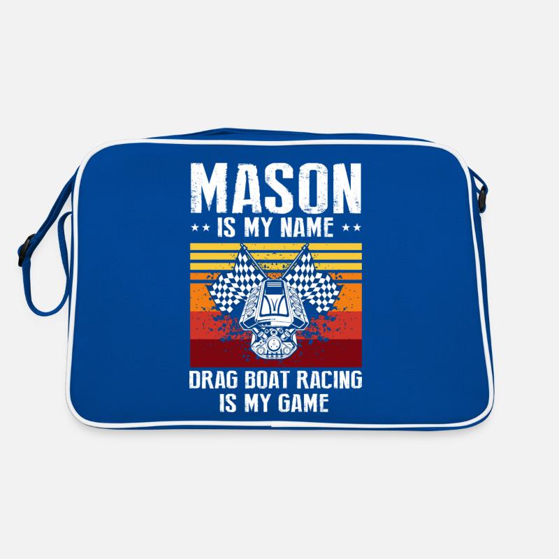 Drag Boot Design für Rennbootfahrer Retro Tasche