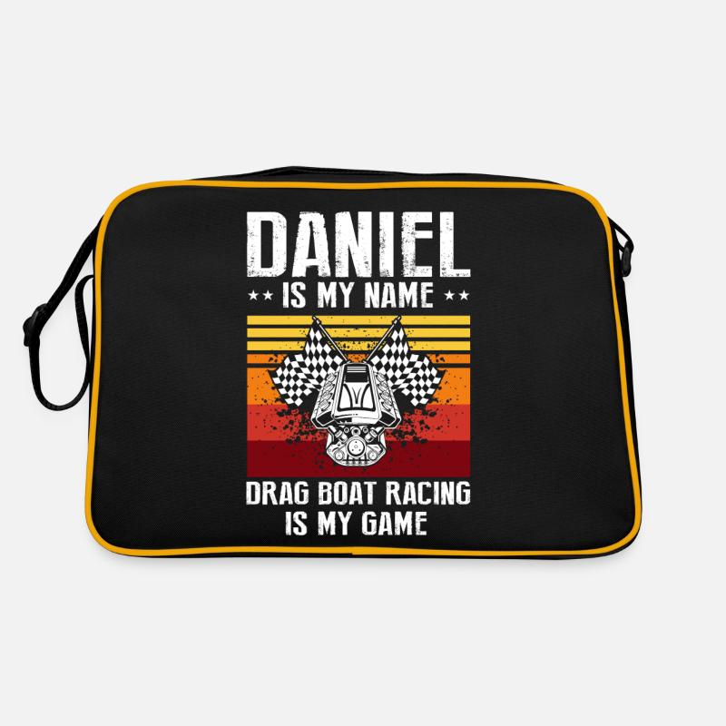 Drag Boot Design für Rennbootfahrer Retro Tasche