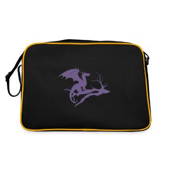 Dragon Design Silhouette Dead Tree - Retro Bag - black/gold - Back