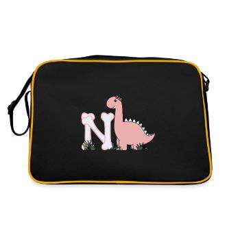 Letter N - Retro Bag - black/gold - Back