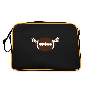 Football américain paix sans texte - Sac Retro - noir/or - Dos