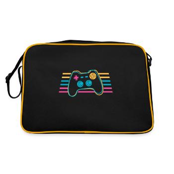 Gamepad Manette manette multicolore gamer - Sac Retro - noir/or - Dos