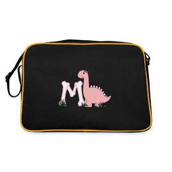 Letter M - Retro Bag - black/gold - Back