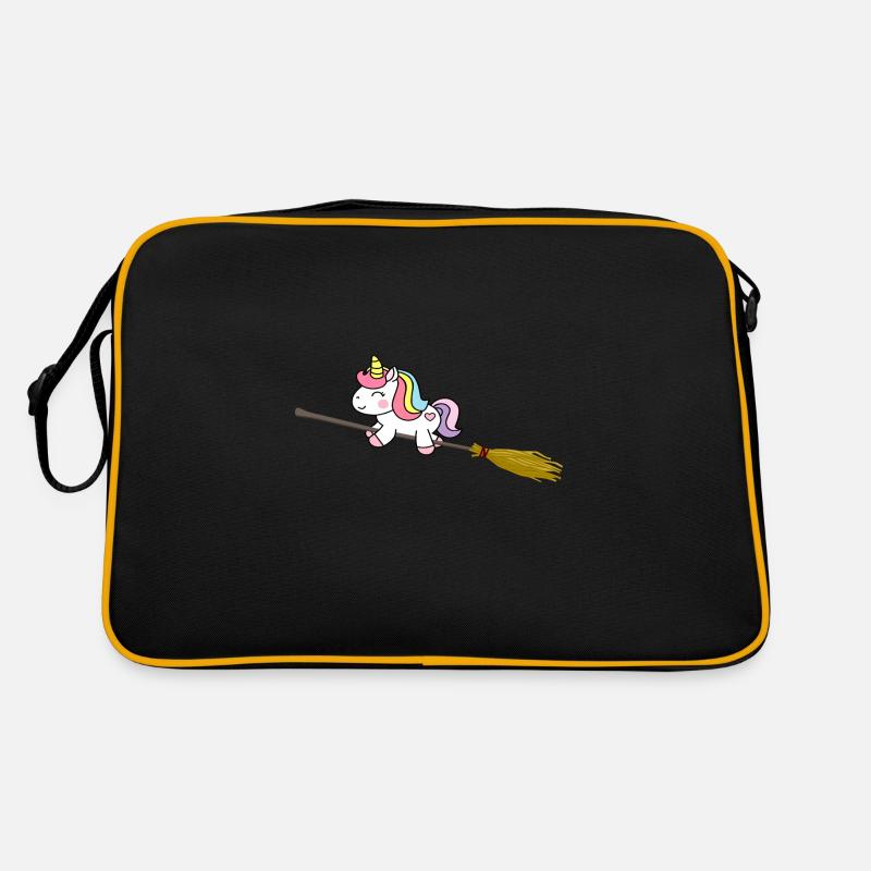 Unicorn witch mythical creature mystical Retro Bag