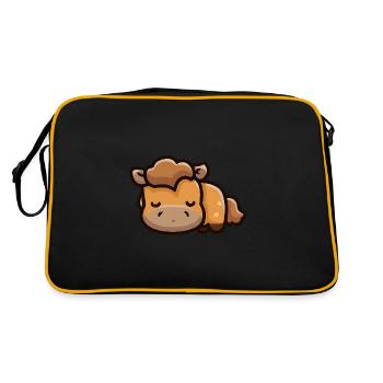 Joli cheval dort - Sac Retro - noir/or - Dos