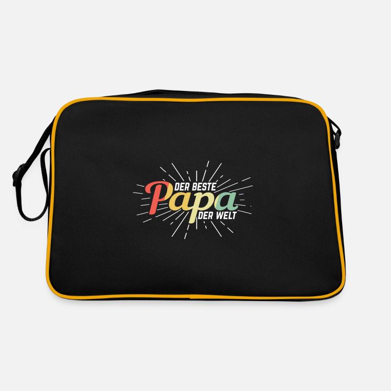 Der Beste Papa der Welt - Retro Tasche - Schwarz/Gold
