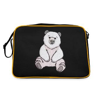 Luxe Bear T-Shirt – Minimalist Streetwear Style - Retro Bag - black/gold - Back