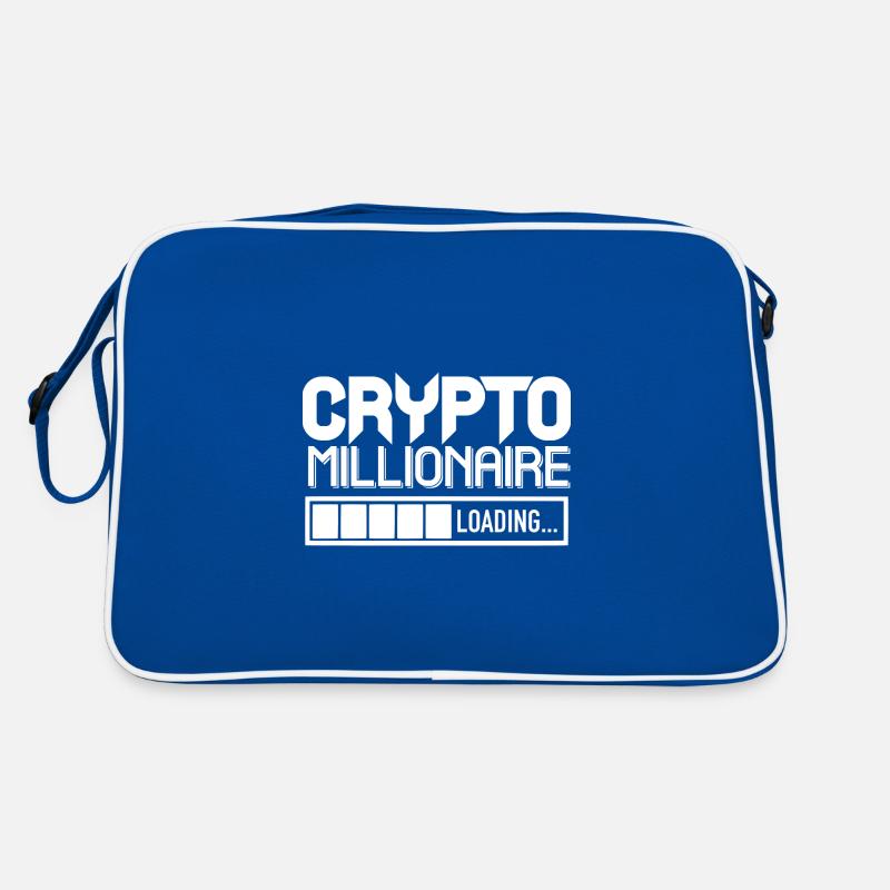 Crypto Millionaire Loading s’il vous plaît attendre Bitcoin Sac Retro