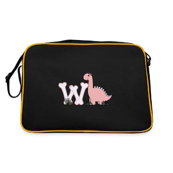 Lettre W - Sac Retro - noir/or - Dos