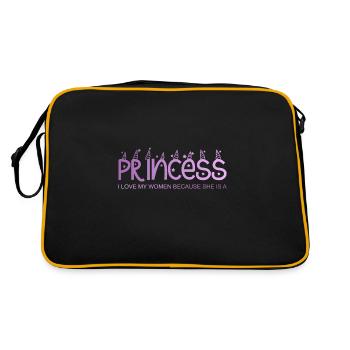 J'aime ma femme parce qu'elle est une princesse - Sac Retro - noir/or - Dos