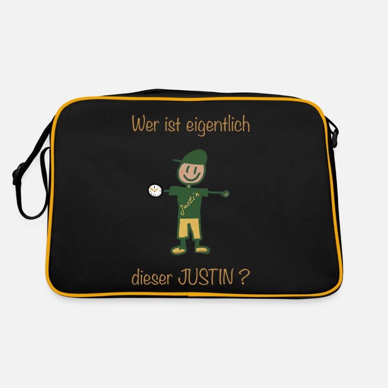 Wer ist eigentlich dieser Justin? Retro Tasche