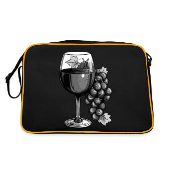 Verre à vin Vino - Sac Retro - noir/or - Dos