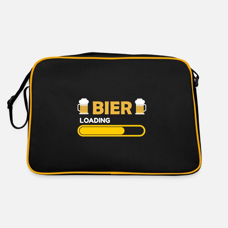 Beer is Loading lustige Bier Sprüche Retro Tasche