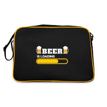 Beer is Loading funny beer sayings - Retro Bag - black/gold - Back