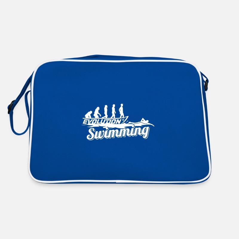 Evolution des Schwimmers der Schwimmerin Retro Tasche