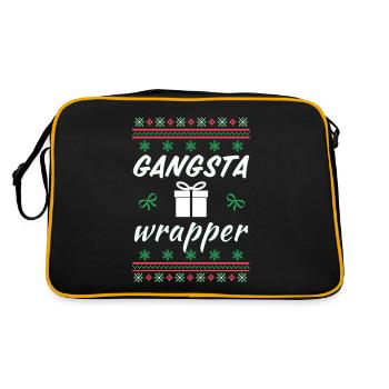 Emballage Gangsta Drôle de Noël - Sac Retro - noir/or - Dos