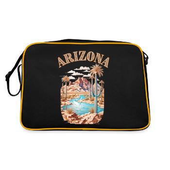 ARIZONA desert - Retro Bag - black/gold - Back