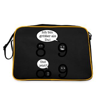 Mathematics Joke - Retro Bag - black/gold - Back