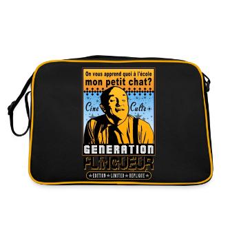 on vous apprend quoi bernard blier - Sac Retro - noir/or - Dos