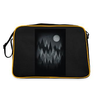 Scary Forest Art (Abstract triangles) Phone Case - Sac Retro - noir/or - Dos