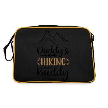DADDY'S HIKING BUDDY - Retro Tasche - Schwarz/Gold - Hinten