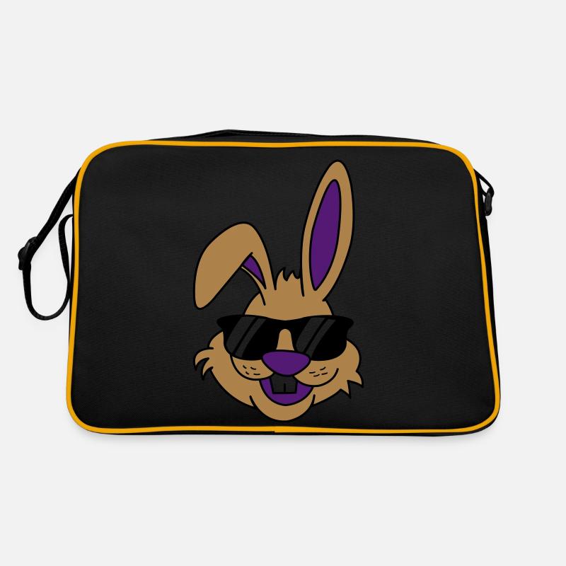 hase cool - Retro Tasche - Schwarz/Gold