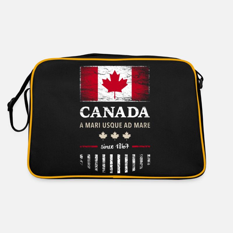 Canada Flag Canada North America Maple Leaf Flag Retro Bag