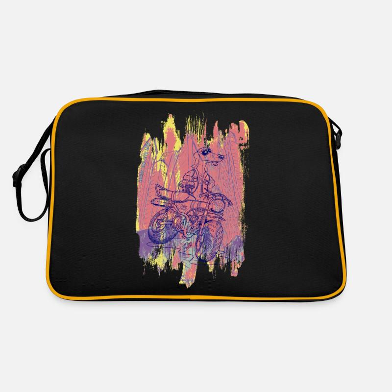 Daxhond Motorrad dunkle Hemden Hintergrund Retro Tasche