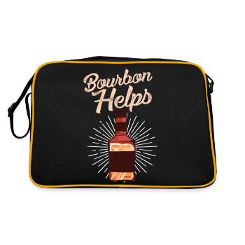 Bourbon Helps - Retro Bag - black/gold - Back