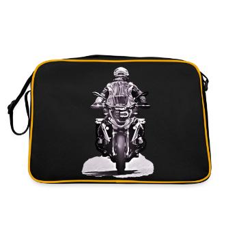 GS Motorcyclist black - Retro Bag - black/gold - Back