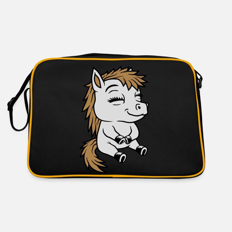 Small seated comic pony Retro Bag